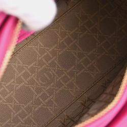 Pre Owned Christian Dior Pink Lambskin Lady Dior Cannage Handbag