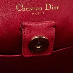 Dior Orange Ostrich Medium Diorissimo Shopper Tote