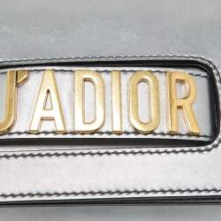 Pre Owned Dior Silver Leather Miss J'adior Chain Flap Bag