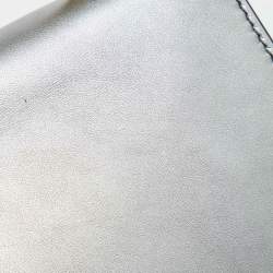 Pre Owned Dior Silver Leather Miss J'adior Chain Flap Bag