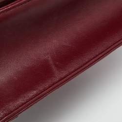 Pre Owned Dior Burgundy Leather and Sequins Medium Diorama Shoulder Bag