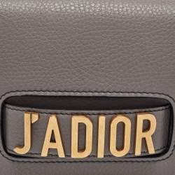 Dior Grey Leather Medium J'Adior Flap Shoulder Bag