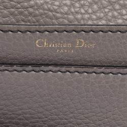 Dior Grey Leather Medium J'Adior Flap Shoulder Bag