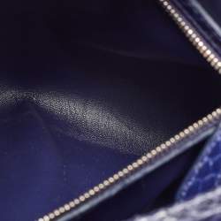 Dior Navy Blue Python Large Lady Dior Tote