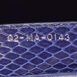 Dior Navy Blue Python Large Lady Dior Tote