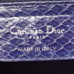 Dior Navy Blue Python Large Lady Dior Tote