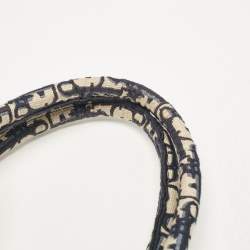 مملوكة مسبقًا Dior Navy Blue Oblique Embroidered Canvas Large Book Tote