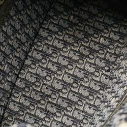 مملوكة مسبقًا Dior Navy Blue Oblique Embroidered Canvas Large Book Tote