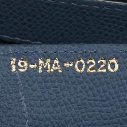 Pre Owned Dior Blue Leather Saddle Bag