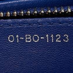 Pre Owned Dior Blue Cannage Leather Medium Lady Dior Tote