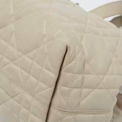 Pre Owned Dior Powder Beige Leather Medium Toujours Bag