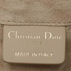 Pre Owned Dior Powder Beige Leather Medium Toujours Bag
