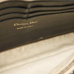 Pre Owned Dior Blue Oblique Canvas Medium Chain Saddle Pouch