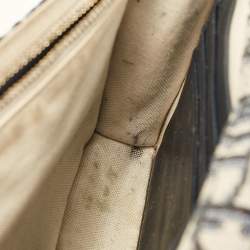 Pre Owned Dior Blue Oblique Canvas Medium Chain Saddle Pouch