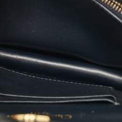 Dior Navy Blue Oblique Canvas and Leather Saddle Belt Pouch