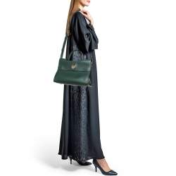 Pre Owned Dior Green Leather Medium Diorever Tote