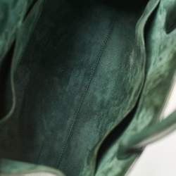 Pre Owned Dior Green Leather Medium Diorever Tote