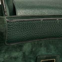 Pre Owned Dior Green Leather Medium Diorever Tote