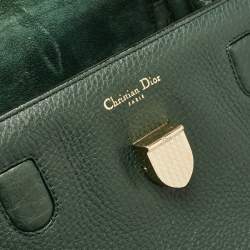 Pre Owned Dior Green Leather Medium Diorever Tote