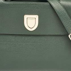 Pre Owned Dior Green Leather Medium Diorever Tote