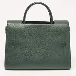 Pre Owned Dior Green Leather Medium Diorever Tote