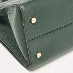 Pre Owned Dior Green Leather Medium Diorever Tote