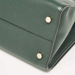 Pre Owned Dior Green Leather Medium Diorever Tote