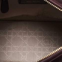 Dior Dark Burgundy Cannage Leather Medium Lady Dior Tote
