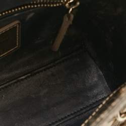 مملوكة مسبقًا Dior Gold Microcannage Patent Leather Mini Lady Dior Tote