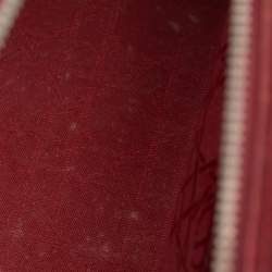 Pre Owned Dior Red Cannage Patent Leather Medium Lady Dior Tote