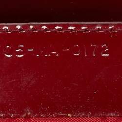Pre Owned Dior Red Cannage Patent Leather Medium Lady Dior Tote