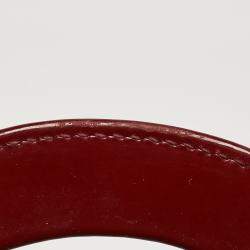 Pre Owned Dior Red Cannage Patent Leather Large Lady Dior Tote