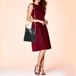 Pre Owned Dior Black Leather Medium C'est Dior Bucket Bag