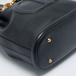 Pre Owned Dior Black Leather Medium C'est Dior Bucket Bag