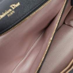 مملوكة مسبقًا Dior Black Leather Large Diorama Flap Shoulder Bag