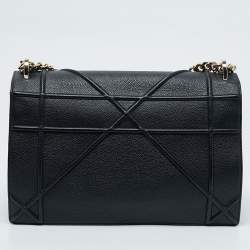 مملوكة مسبقًا Dior Black Leather Large Diorama Flap Shoulder Bag