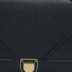 مملوكة مسبقًا Dior Black Leather Large Diorama Flap Shoulder Bag