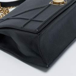 مملوكة مسبقًا Dior Black Leather Large Diorama Flap Shoulder Bag