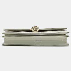 Pre Owned Dior White Patent Leather Patent My Mini Bag