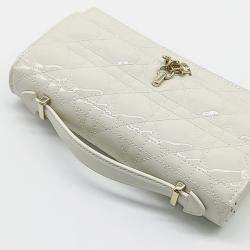 Pre Owned Dior White Patent Leather Patent My Mini Bag