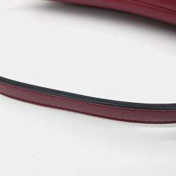 Dior Red Leather Mini Saddle Bag