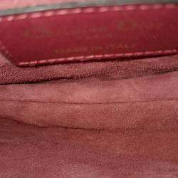 Dior Red Leather Mini Saddle Bag