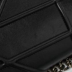 Pre Owned Dior Black Leather Large Diorama Flap Shoulder Bag
