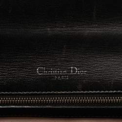 Pre Owned Dior Black Leather Large Diorama Flap Shoulder Bag