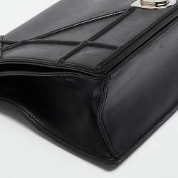 Pre Owned Dior Black Leather Large Diorama Flap Shoulder Bag