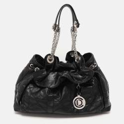 Pre Owned Dior Black Cannage Leather Le Trente Hobo