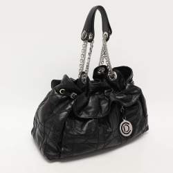 Pre Owned Dior Black Cannage Leather Le Trente Hobo