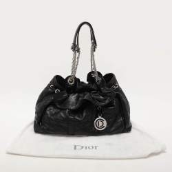 Pre Owned Dior Black Cannage Leather Le Trente Hobo