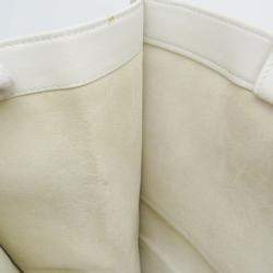 Pre Owned Christian Dior Black White Book Medium Leather Tote Bag