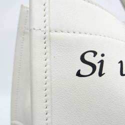 Pre Owned Christian Dior Black White Book Medium Leather Tote Bag